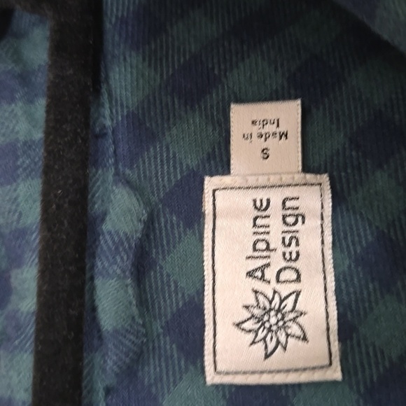 Alpine Design Women's Midweight Flannel Teal Plaid Casual Shirt Size SMALL NWT - Picture 4 of 5